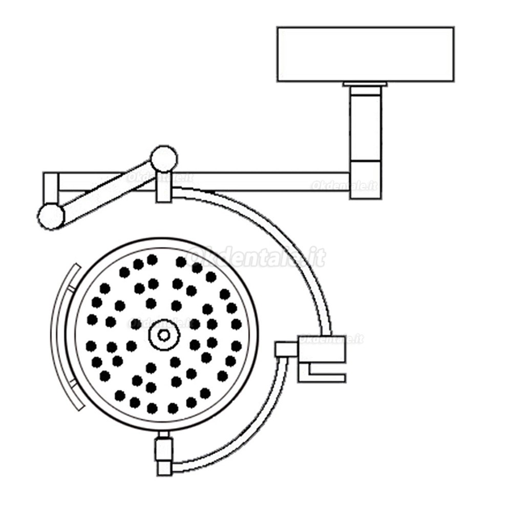 Lampada operatoria dentale senza ombre LD-Z500-48A (montaggio a soffitto)